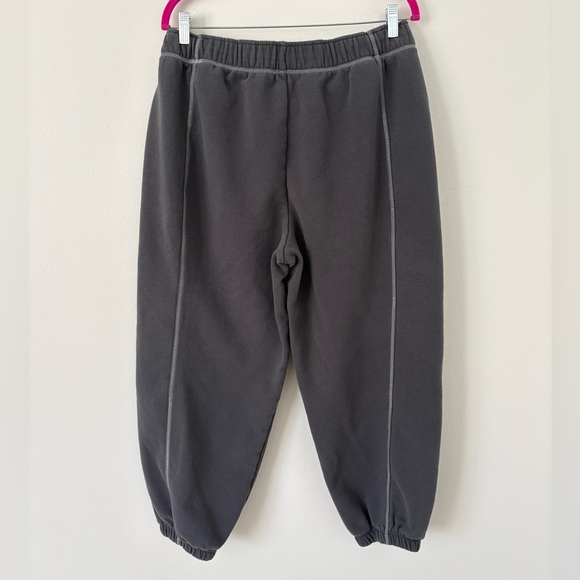 Athleta Shadow Grey Stone Forever Fleece High Rise Baggy Joggers Size Large - Picture 13 of 13